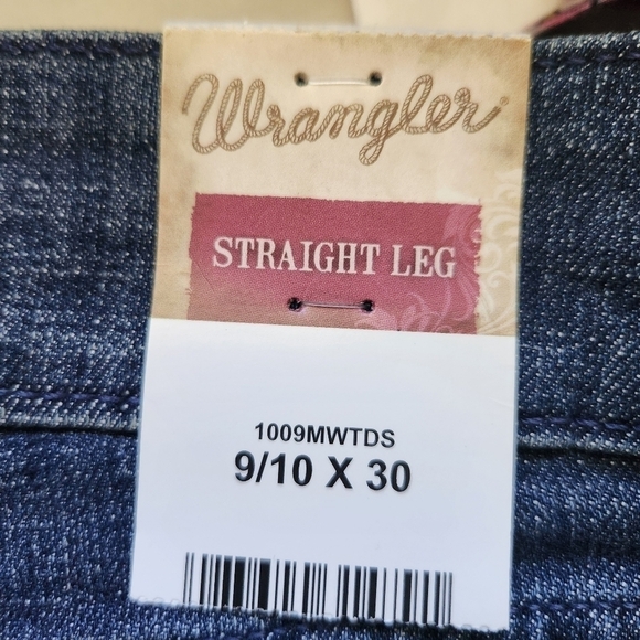 NWT STRAIGHT LEG WRANGLERS SIZE 9/10x30 - Picture 5 of 7